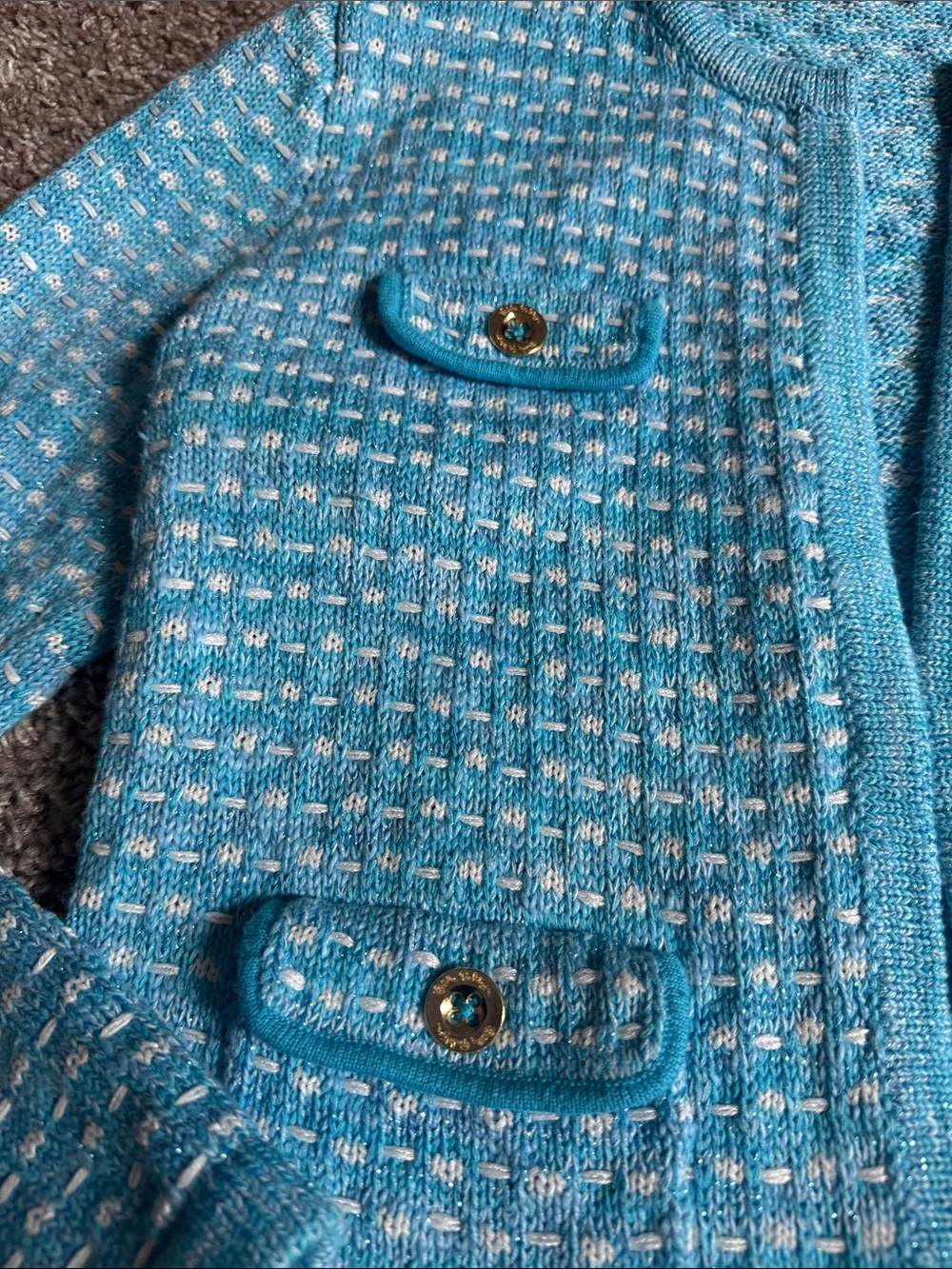 Lilly Pulitzer Kienna Cardigan in blue metallic - Picture 4 of 5
